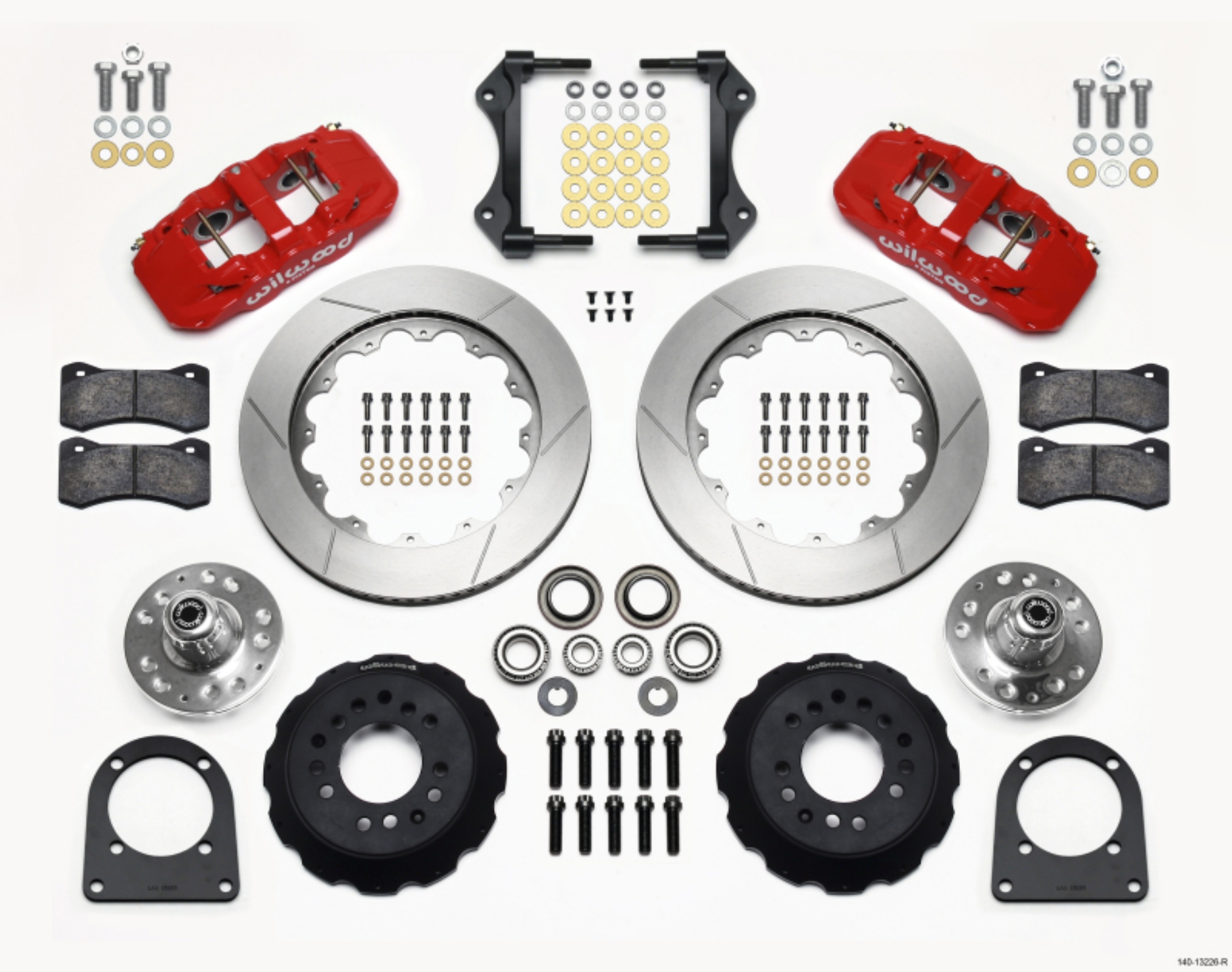 Picture of Wilwood AERO6 Front Hub Kit 14-00in Red TCI-IFS 71-78 Pinto Based