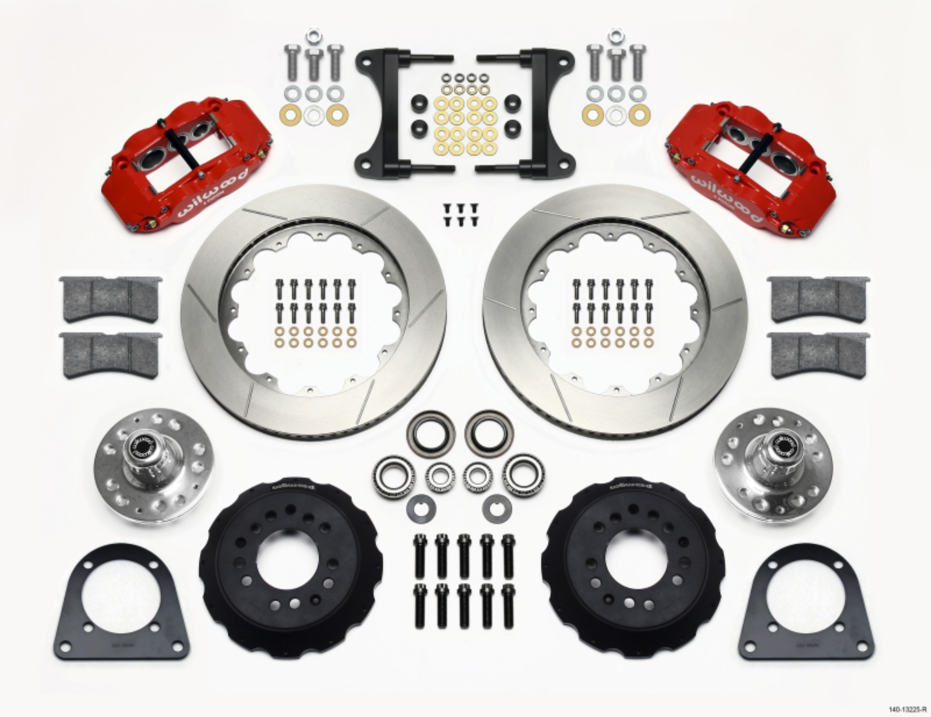 Picture of Wilwood Narrow Superlite 6R Front Hub Kit 14-00in Red TCI-IFS 71-78 Pinto Based