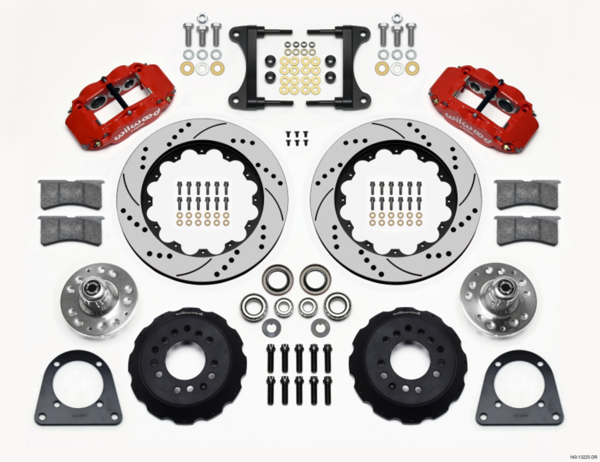 Picture of Wilwood Narrow Superlite 6R Front Hub Kit 14-00in Drill Red TCI-IFS 71-78 Pinto Based