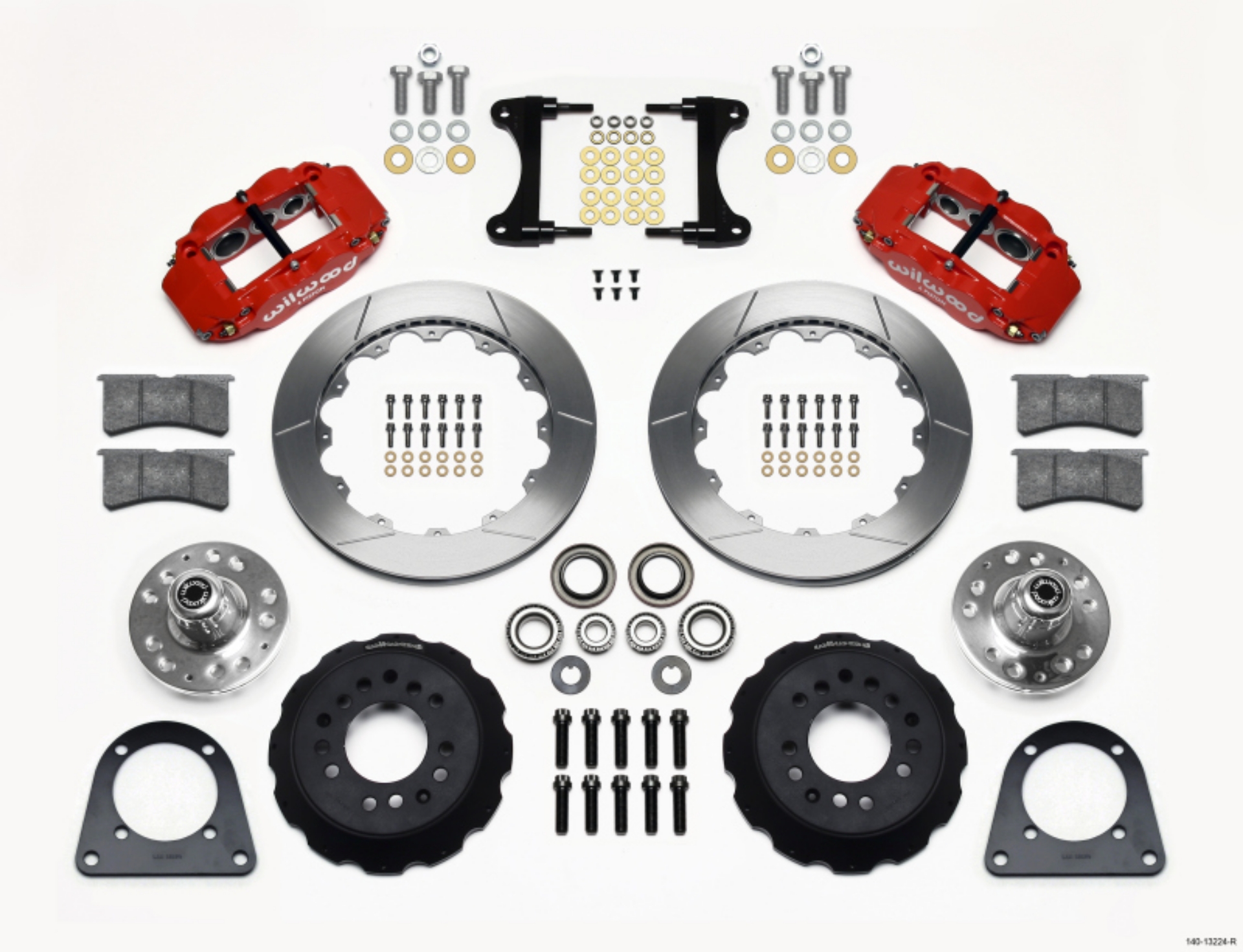 Picture of Wilwood Narrow Superlite 6R Front Hub Kit 12-88in Red TCI-IFS 71-78 Pinto Based
