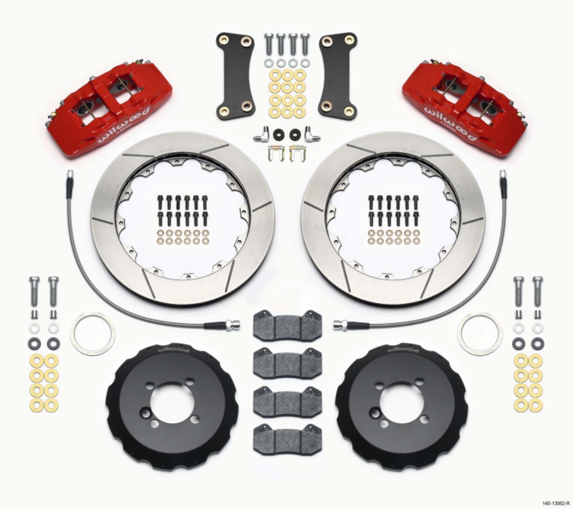 Picture of Wilwood Dynapro 6 Front Hat Kit 12-88in Red 2002-Up Mini Cooper w- Lines