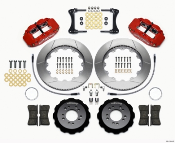 Picture of Wilwood Narrow Superlite 6R Front Hat Kit 14-00in Red 2008-up Hyundai Genesis Coupe w-Lines