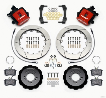 Picture of Wilwood Combination Parking Brake Rear Kit 12-88in Red 2013-Up Ford Focus ST w- Lines