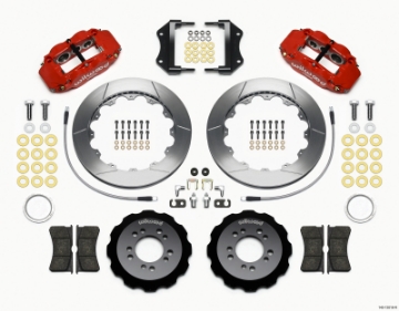 Picture of Wilwood Narrow Superlite 6R Front Hat Kit 12-88in Red 2013-Up Ford Focus ST w- Lines