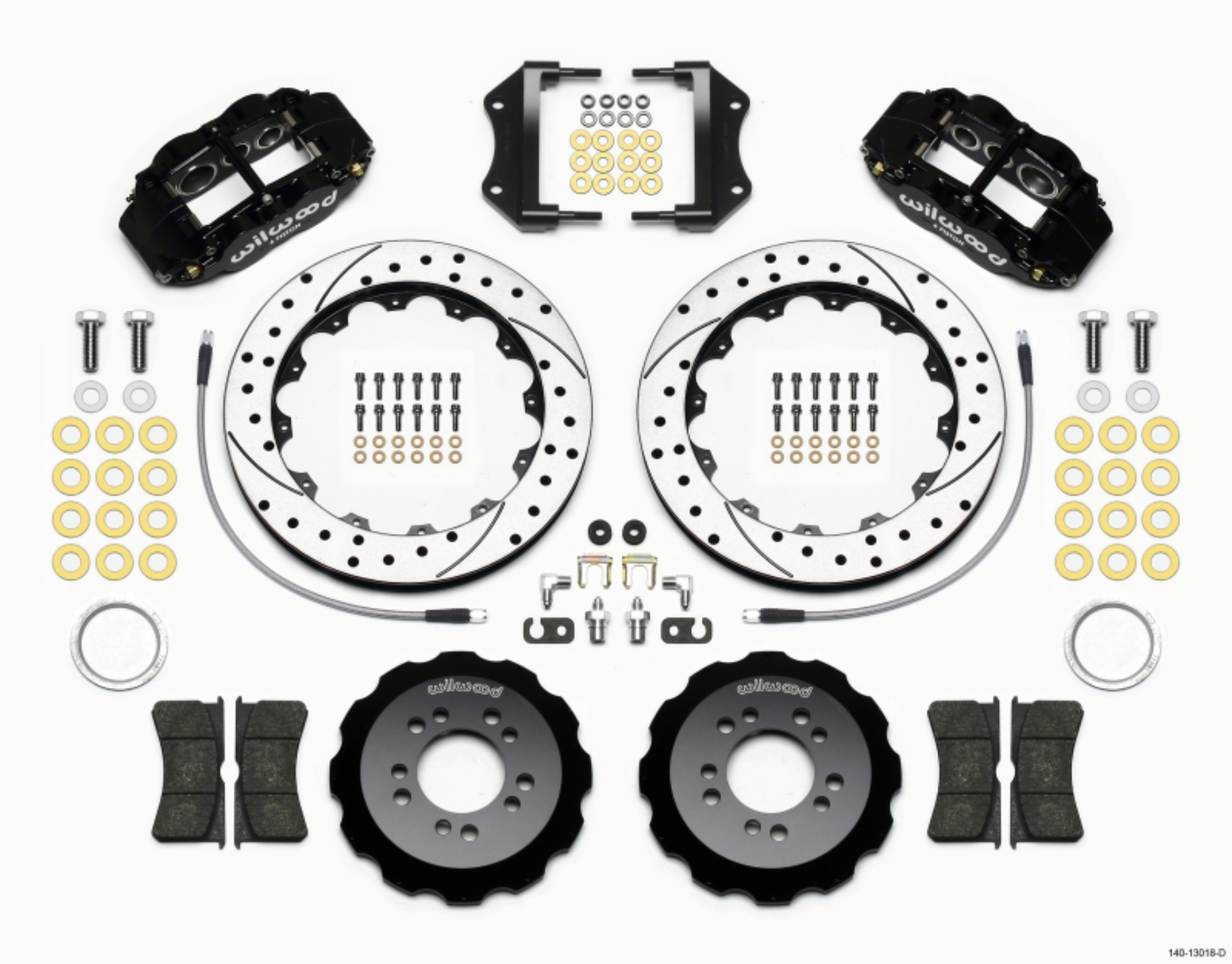 Picture of Wilwood Narrow Superlite 6R Front Hat Kit 12-88in Drilled 2013-Up Ford Focus ST w- Lines