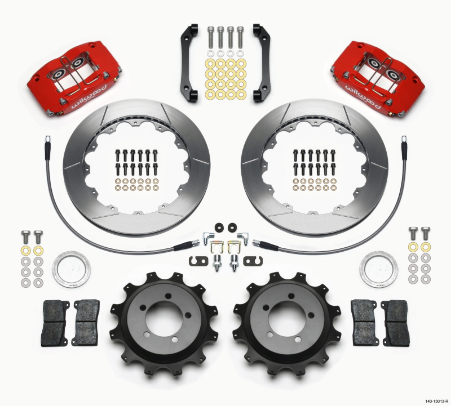 Picture of Wilwood Dynapro Radial Rear Kit 12-88in Red 2006-2007 Subaru WRX w-Lines