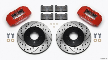 Picture of Wilwood DPHA Front Caliper & Rotor Kit Drill Red Honda - Acura w- 262mm OE Rotor