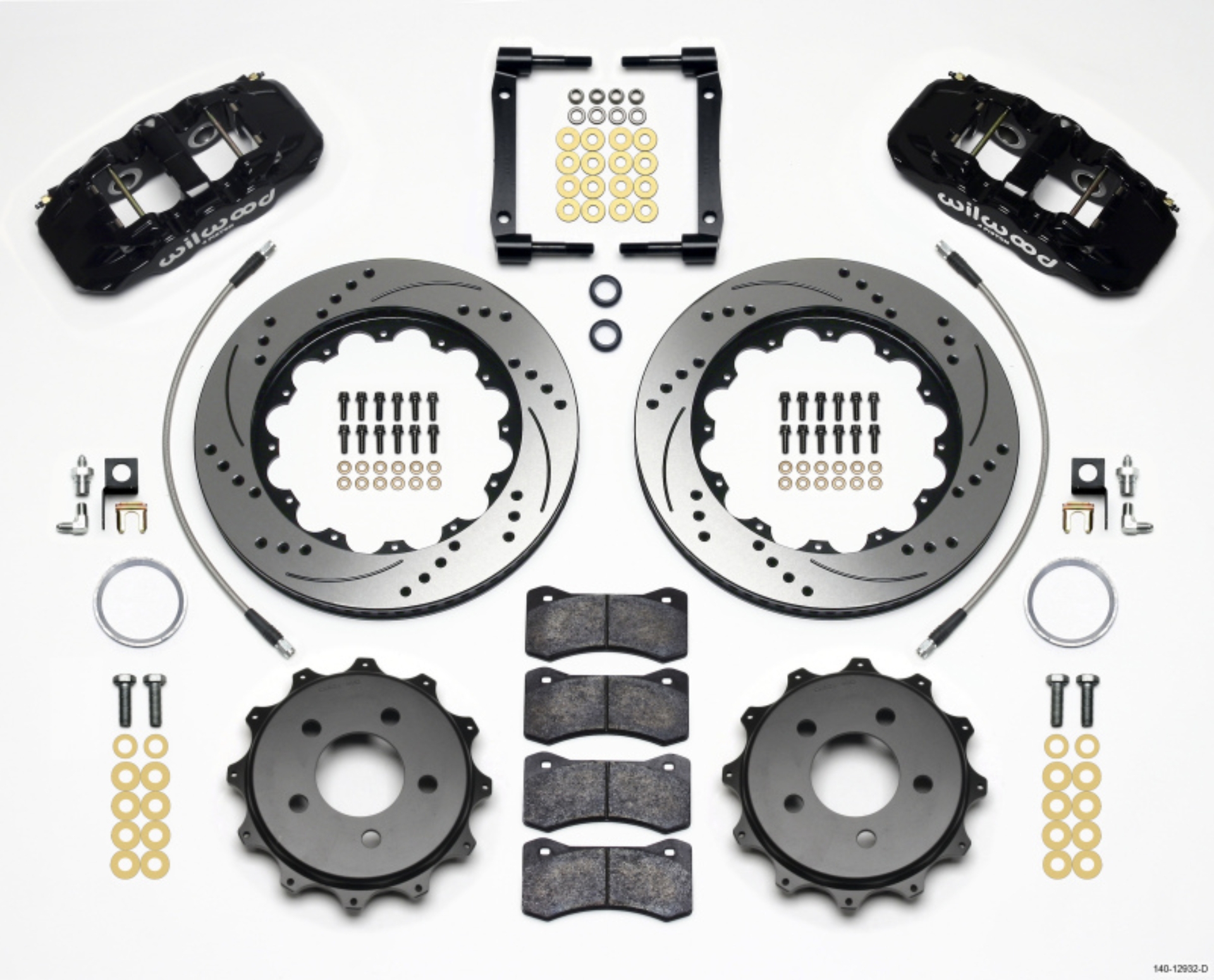 Picture of Wilwood AERO4 Rear Kit 14-25in Drilled 2008-2009 Pontaic G8 w-Lines