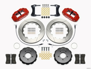 Picture of Wilwood Narrow Superlite 6R Front Hat Kit 14-00in Red 2005-Up Mazda Miata w- Lines