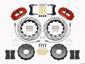 Picture of Wilwood Narrow Superlite 6R Front Hat Kit 14-00in Drill Red 2005-Up Mazda Miata w- Lines