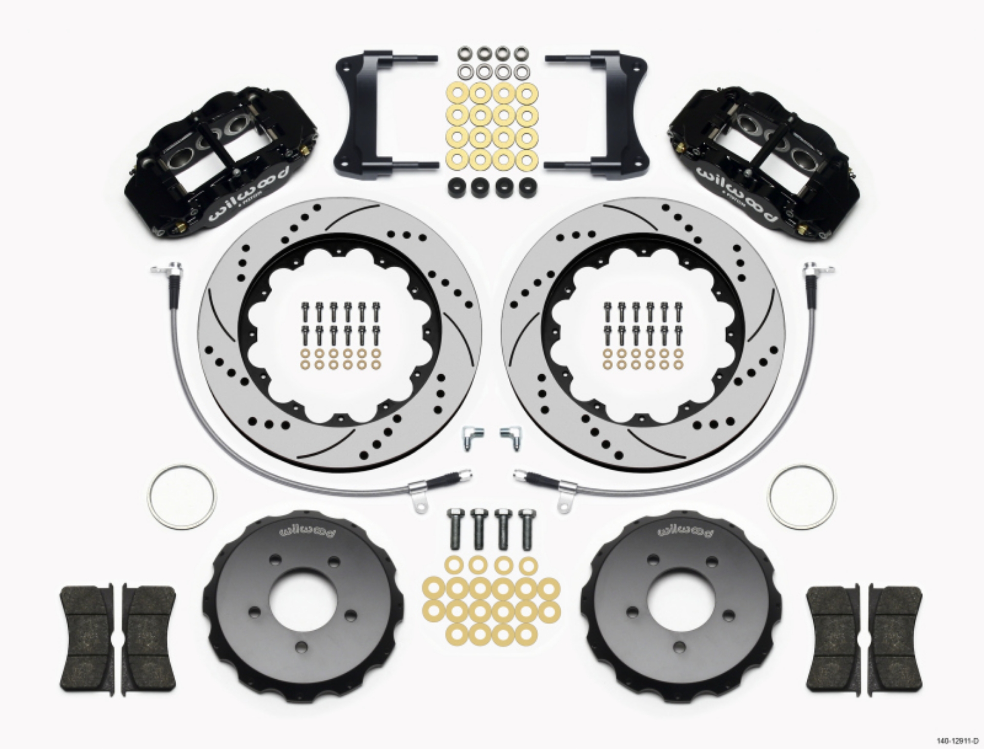 Picture of Wilwood Narrow Superlite 6R Front Hat Kit 14-00in Drilled 2005-Up Mazda Miata w- Lines