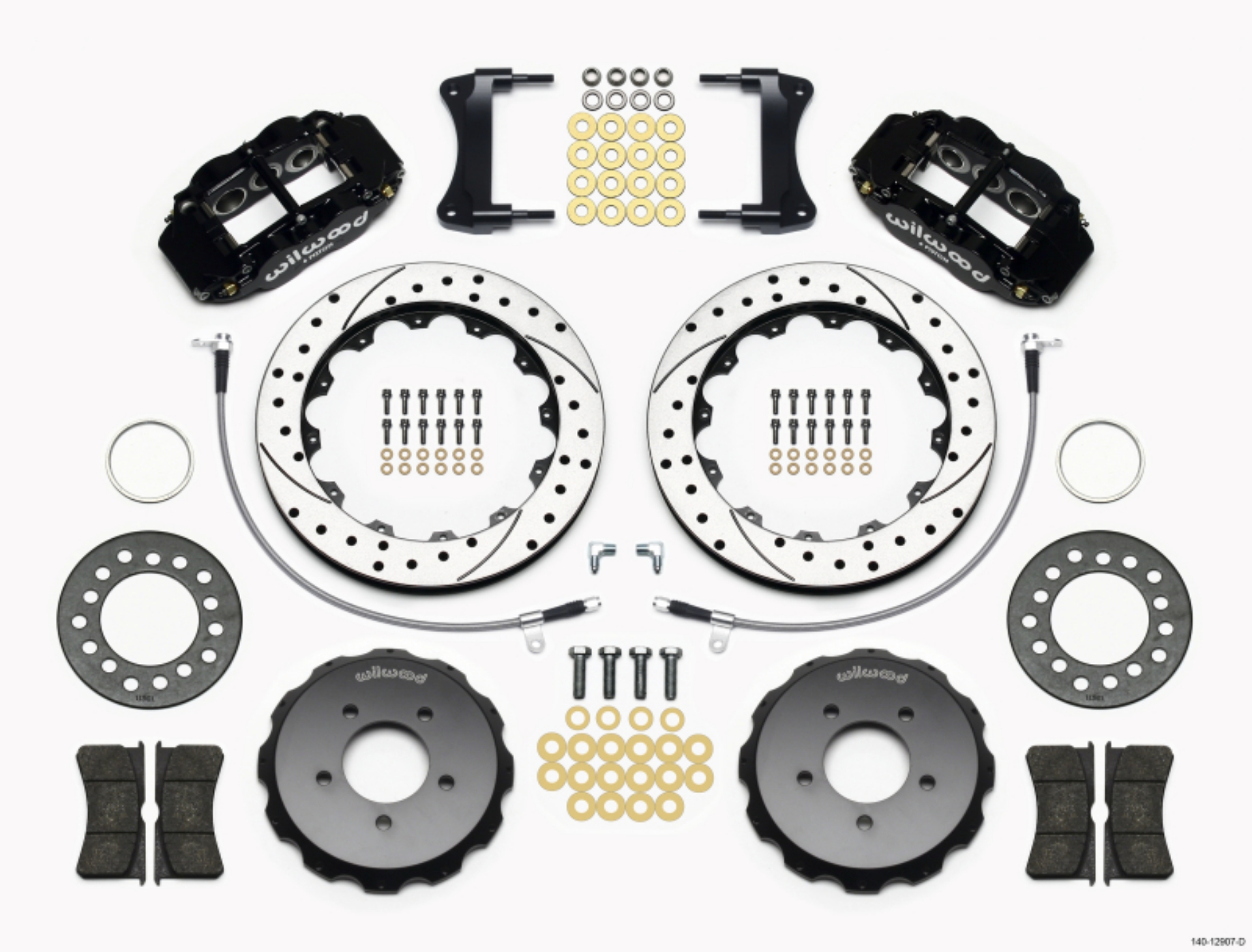 Picture of Wilwood Narrow Superlite 6R Front Hat Kit 12-88in Drilled 2005-Up Mazda Miata w- Lines