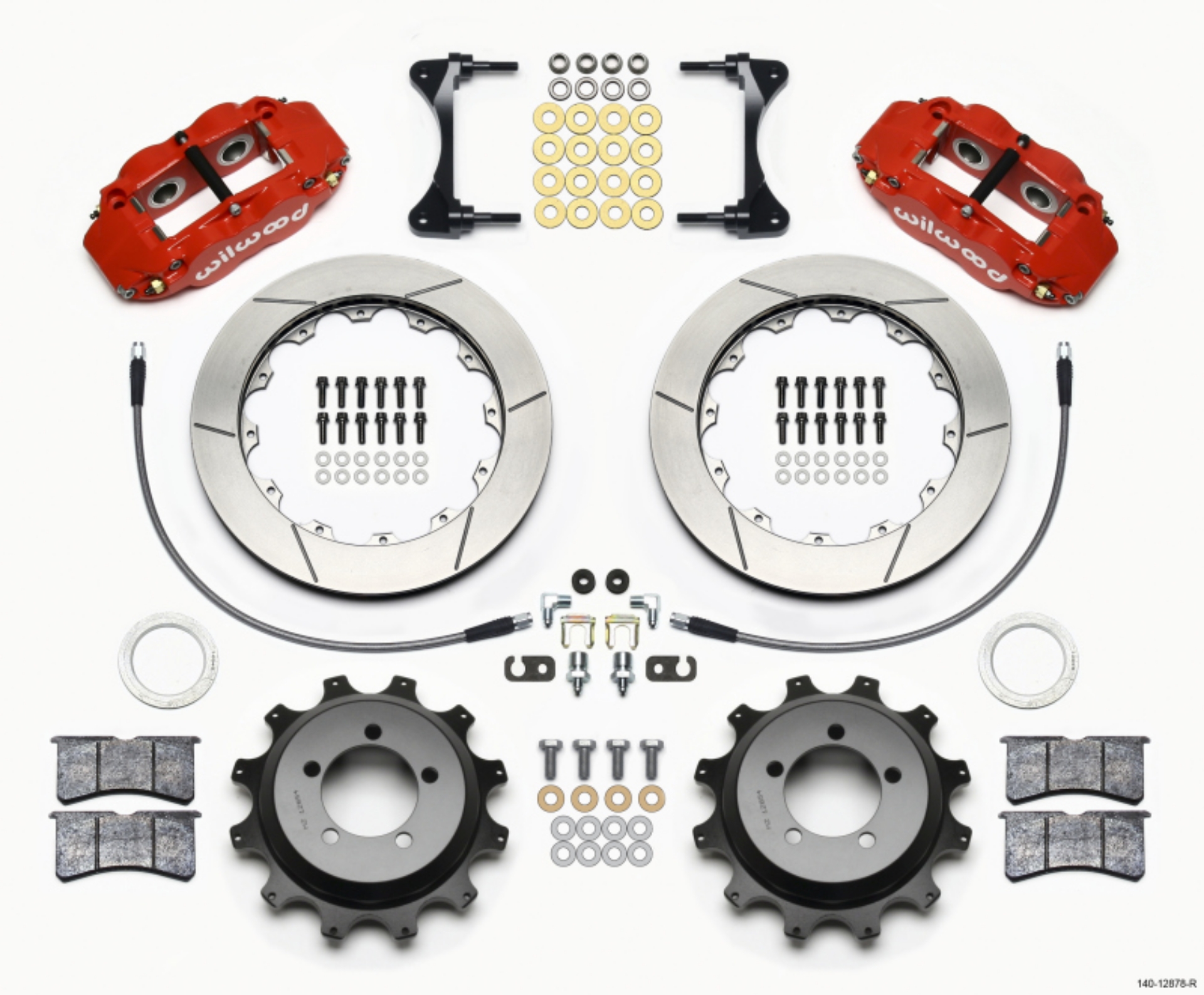 Picture of Wilwood Narrow Superlite 4R Rear Kit 12-88in Red 99-05 WRX - 99-07 Impreza
