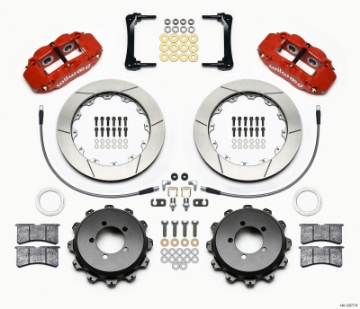 Picture of Wilwood Narrow Superlite 4R Rear Kit 12-88in Red 2008-2012 Subaru WRX w-Lines