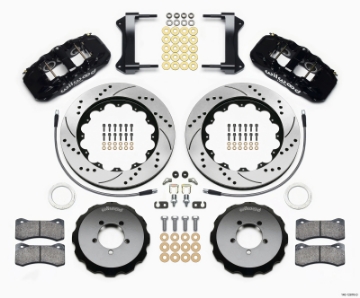 Picture of Wilwood AERO6 Front Hat Kit 14-00 Drilled 1999-2012 Subaru WRX w-Lines