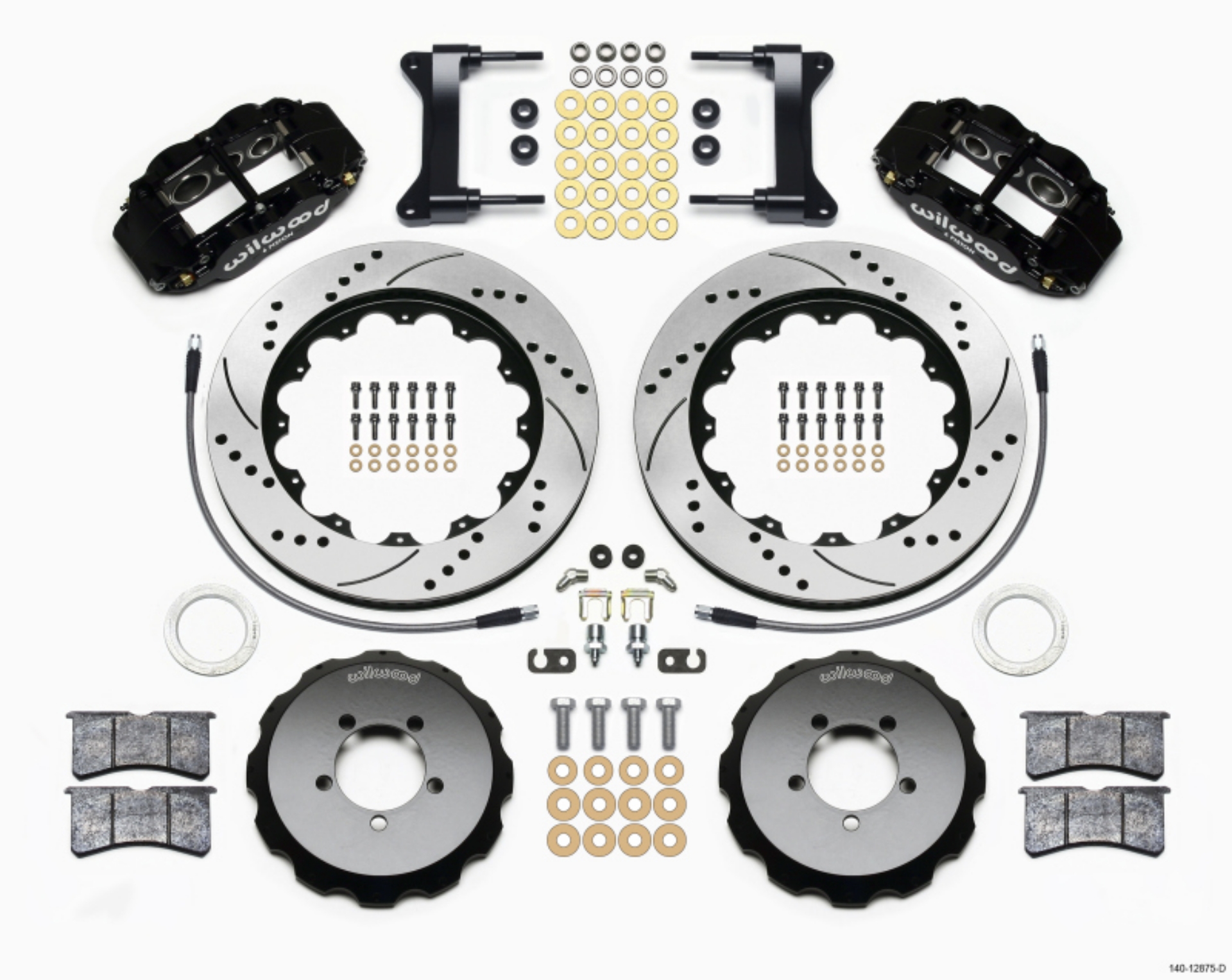 Picture of Wilwood Narrow Superlite 6R Front Hat Kit 14-00in Drilled 1999-2012 Subaru WRX w-Lines