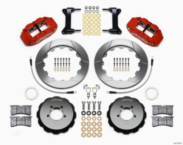 Picture of Wilwood Narrow Superlite 6R Front Hat Kit 12-88in Red 2012-Up Toyota - Scion FRS w- Lines
