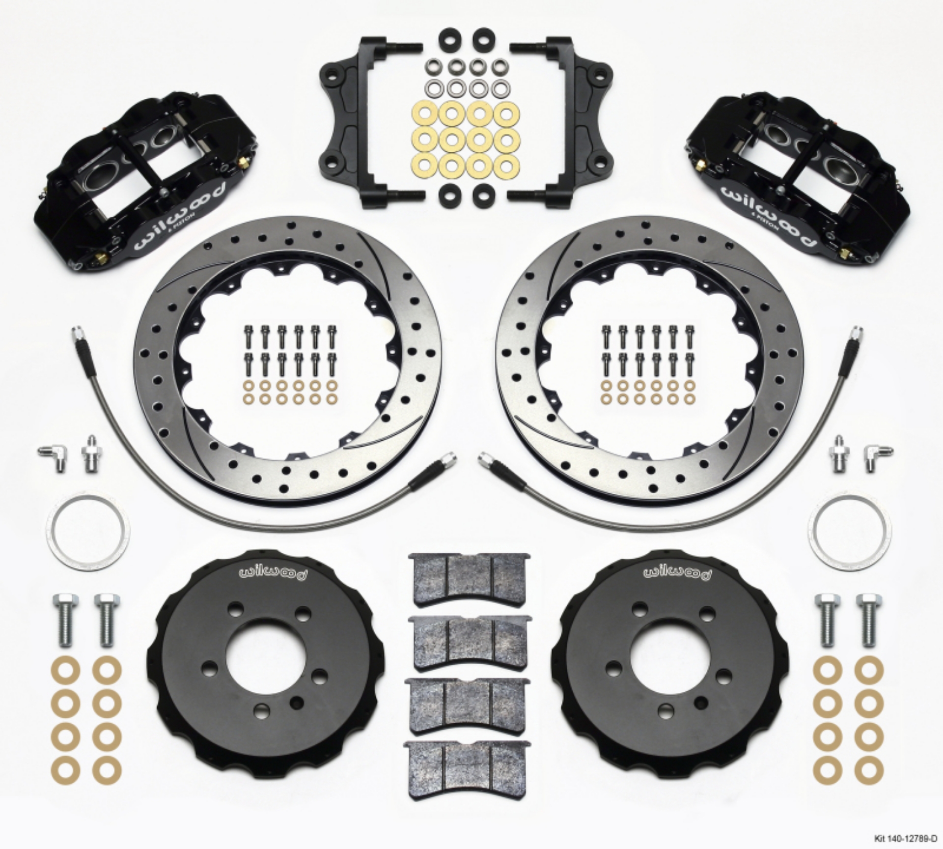 Picture of Wilwood Narrow Superlite 6R Front Hat Kit 12-88in Drilled 06-12 Volkswagen GTI w- Lines
