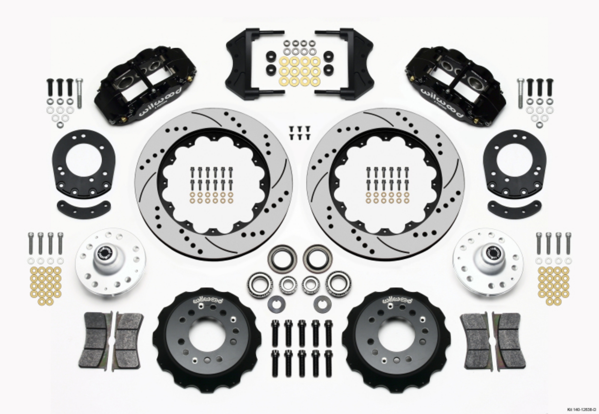 Picture of Wilwood Narrow Superlite 6R Front Hub Kit 14-00in Drilled 1965-1969 Mustang Drum Spindle