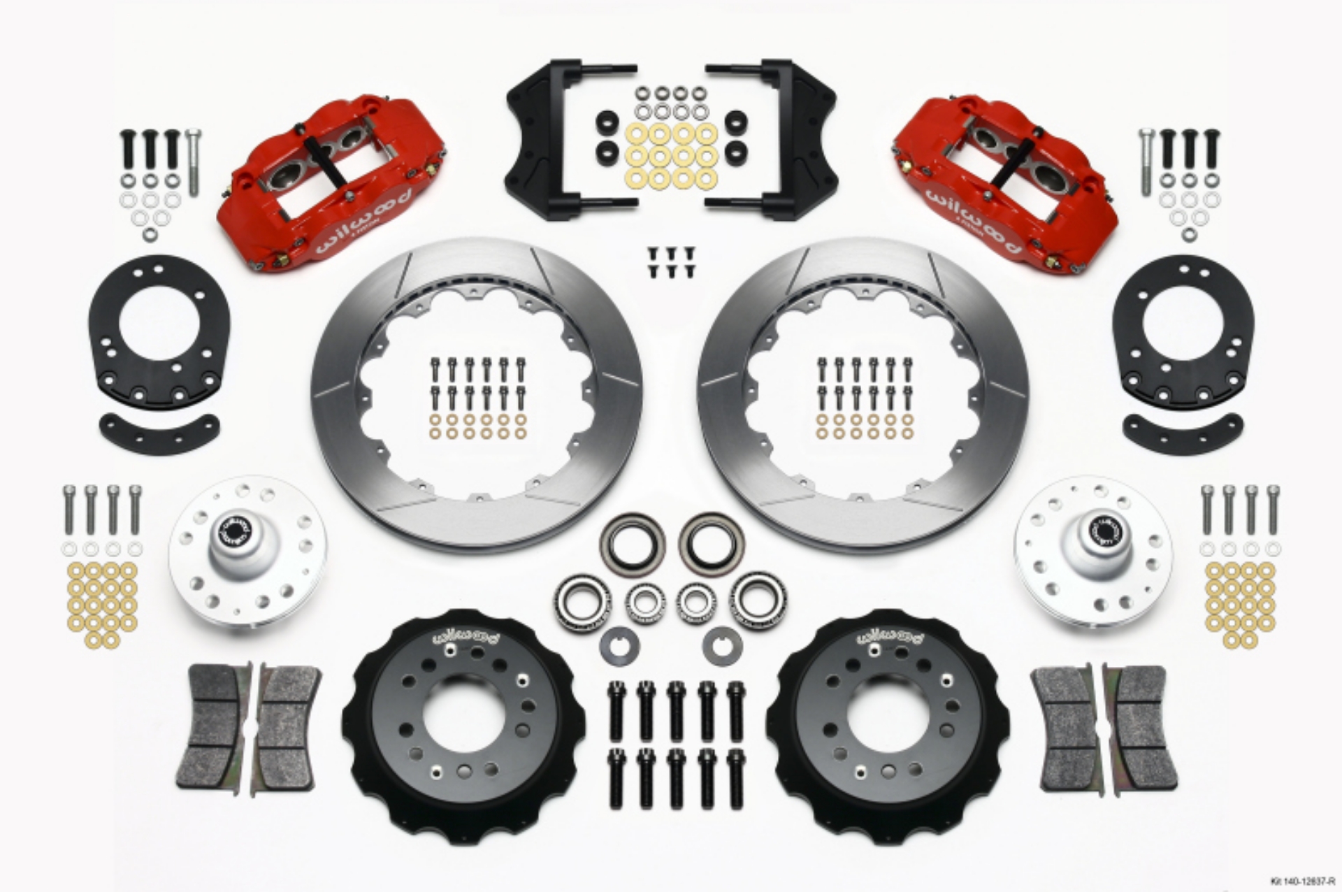 Picture of Wilwood Narrow Superlite 6R Front Hub Kit 12-88in Red 1965-1969 Mustang Drum Spindle
