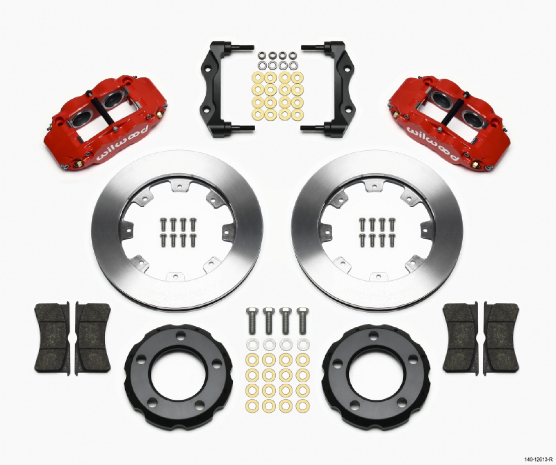 Picture of Wilwood Narrow Superlite 4R Front Kit 12-19in Drilled Red 82-86 Jeep CJ