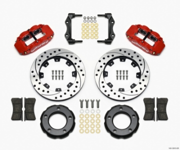 Picture of Wilwood Narrow Superlite 4R Front Kit 12-19in Drilled Red 82-86 Jeep CJ