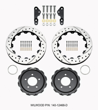 Picture of Wilwood Pro-Matrix Rear Kit Drilled 05-12 Mustang GT 2pc Hat-Rtr