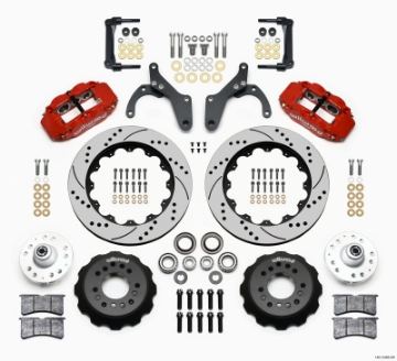 Picture of Wilwood Narrow Superlite 6R Front Hub Kit 14-00in Drill Red 59-64 Chevy Impala - 63-64 Corvette