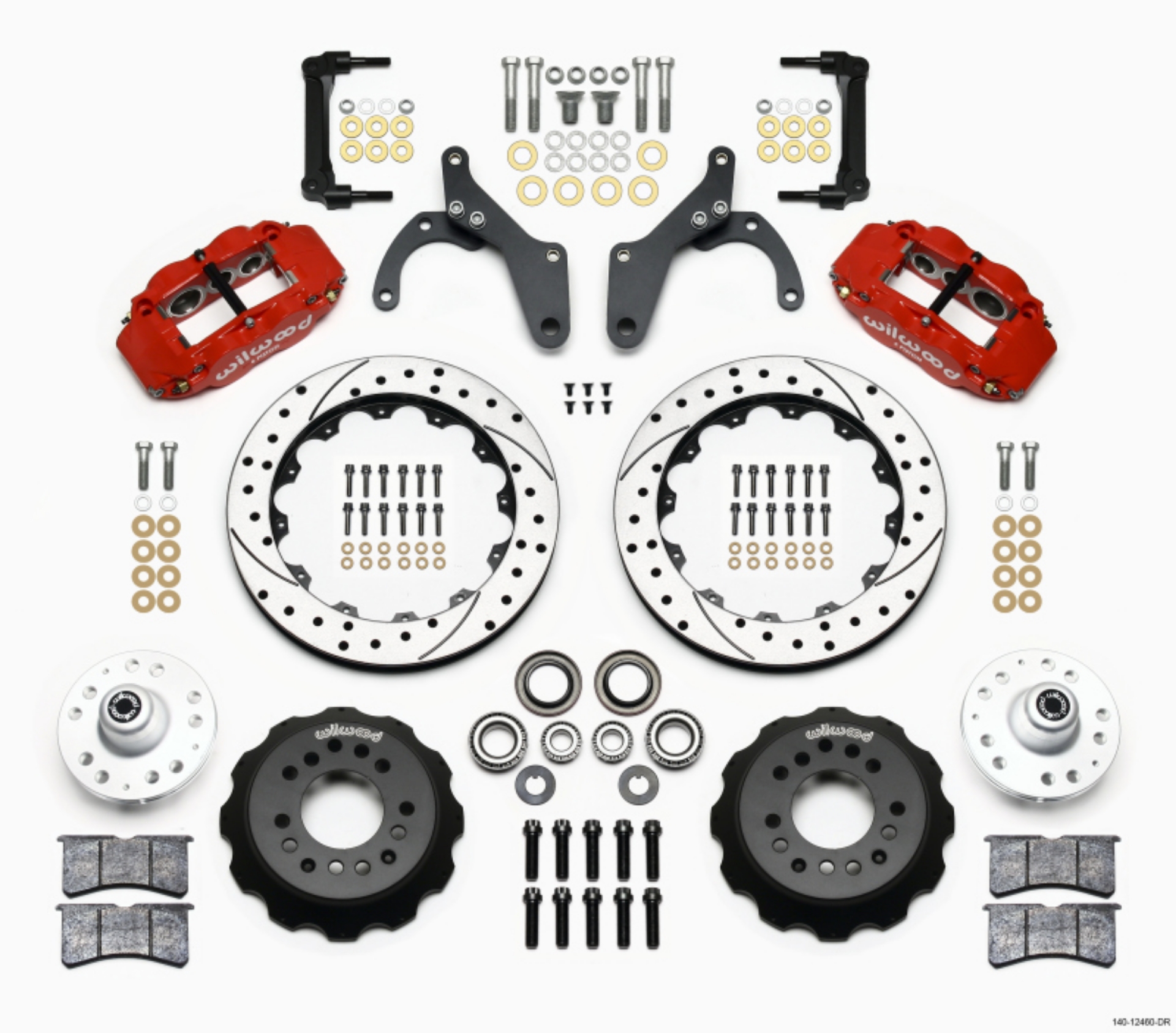 Picture of Wilwood Narrow Superlite 6R Front Hub Kit 12-88in Drill Red 59-64 Chevy Impala - 63-64 Corvette