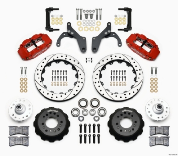 Picture of Wilwood Narrow Superlite 6R Front Hub Kit 12-88in Drill Red 59-64 Chevy Impala - 63-64 Corvette