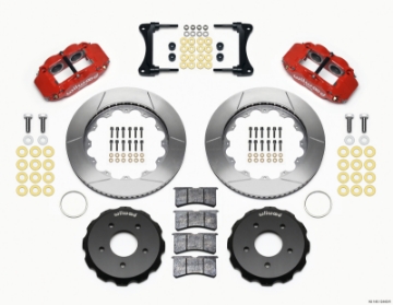 Picture of Wilwood Narrow Superlite 4R Front Hat Kit 14-00in Red 2007-Up Jeep Wrangler