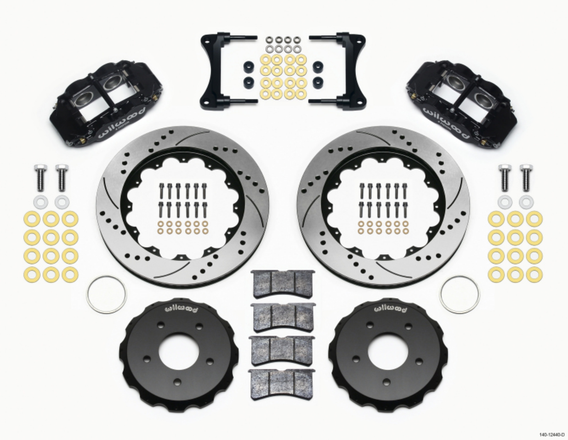 Picture of Wilwood Narrow Superlite 4R Front Hat Kit 14-00in Drill 2007-Up Jeep Wrangler