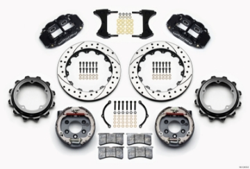 Picture of Wilwood Narrow Superlite 4R Rear P-Brk Kit 12-88in Drilled Strange Eng Floater 3-49in Offset