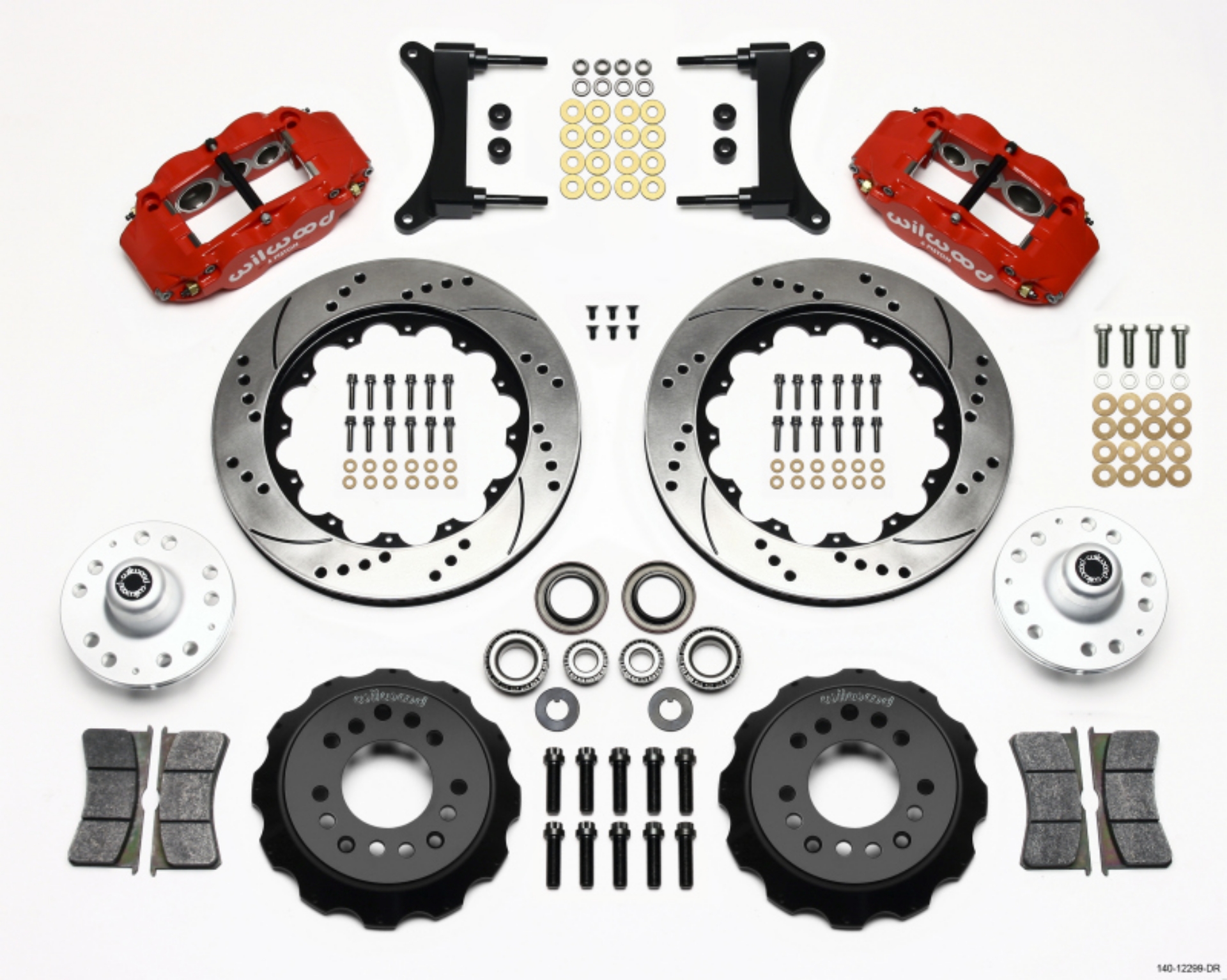 Picture of Wilwood Narrow Superlite 6R Front Hub Kit 14-00in Drill Red 79-87 GM G Body