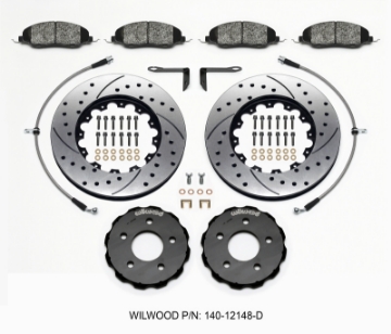 Picture of Wilwood Pro-Matrix Front Kit Drilled 05-12 Mustang GT 2pc Hat-Rtr