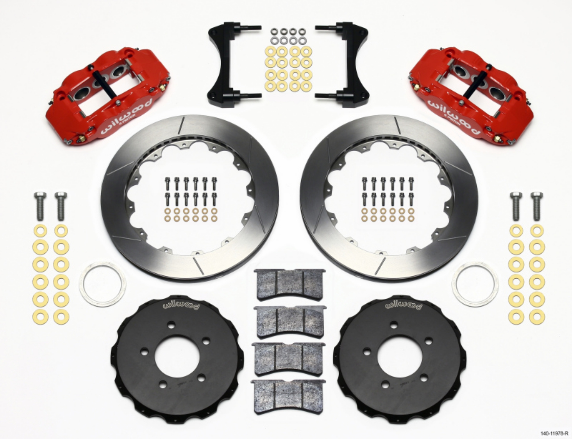Picture of Wilwood Narrow Superlite 6R Front Hat Kit 12-88in Red 2006-Up Civic - CRZ