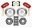 Picture of Wilwood AERO6 Front Hat Kit 14-00 Red 99-06 BMW E46