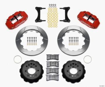 Picture of Wilwood Narrow Superlite 6R Front Hat Kit 12-88in Red 93-96 Mazda RX7