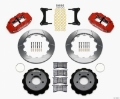 Picture of Wilwood Narrow Superlite 6R Front Hat Kit 12-88in Red 93-96 Mazda RX7