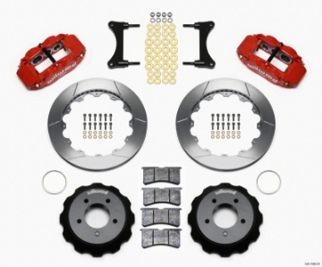 Picture of Wilwood Narrow Superlite 6R Front Hat Kit 12-88in Red 93-96 Mazda RX7