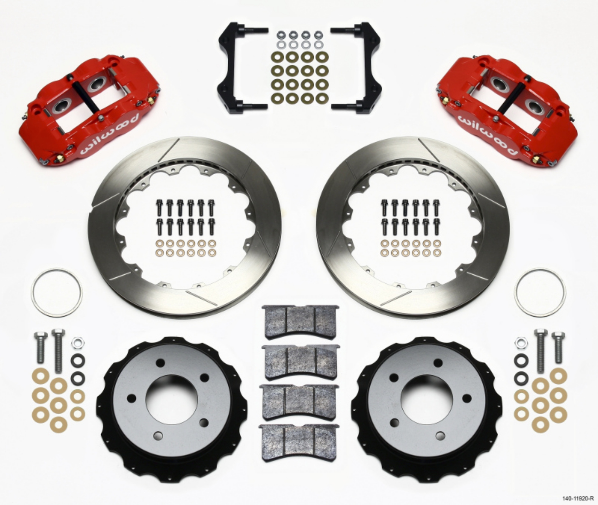 Picture of Wilwood Narrow Superlite 4R Rear Kit 12-88in Red 84-87 Corvette C4
