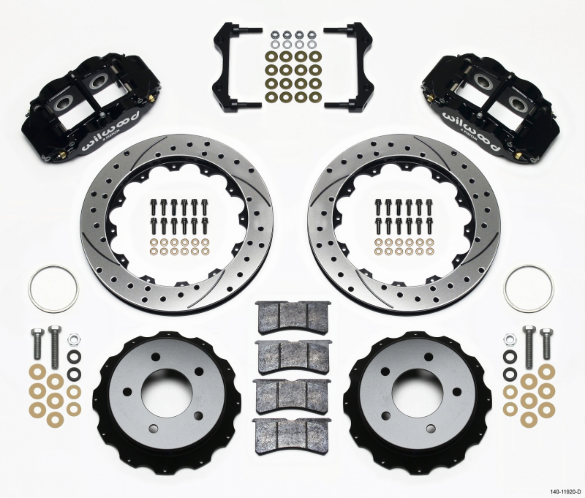 Picture of Wilwood Narrow Superlite 4R Rear Kit 12-88in Drilled 84-87 Corvette C4