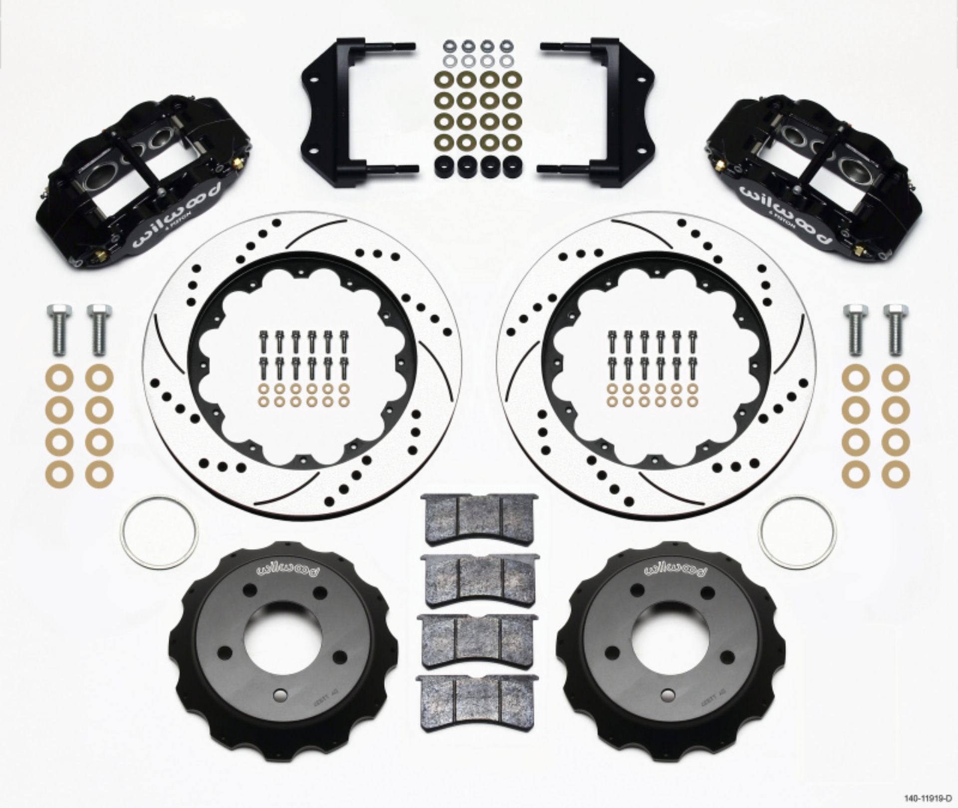 Picture of Wilwood Narrow Superlite 6R Front Hat Kit 14-00in Drilled 84-87 Corvette C4