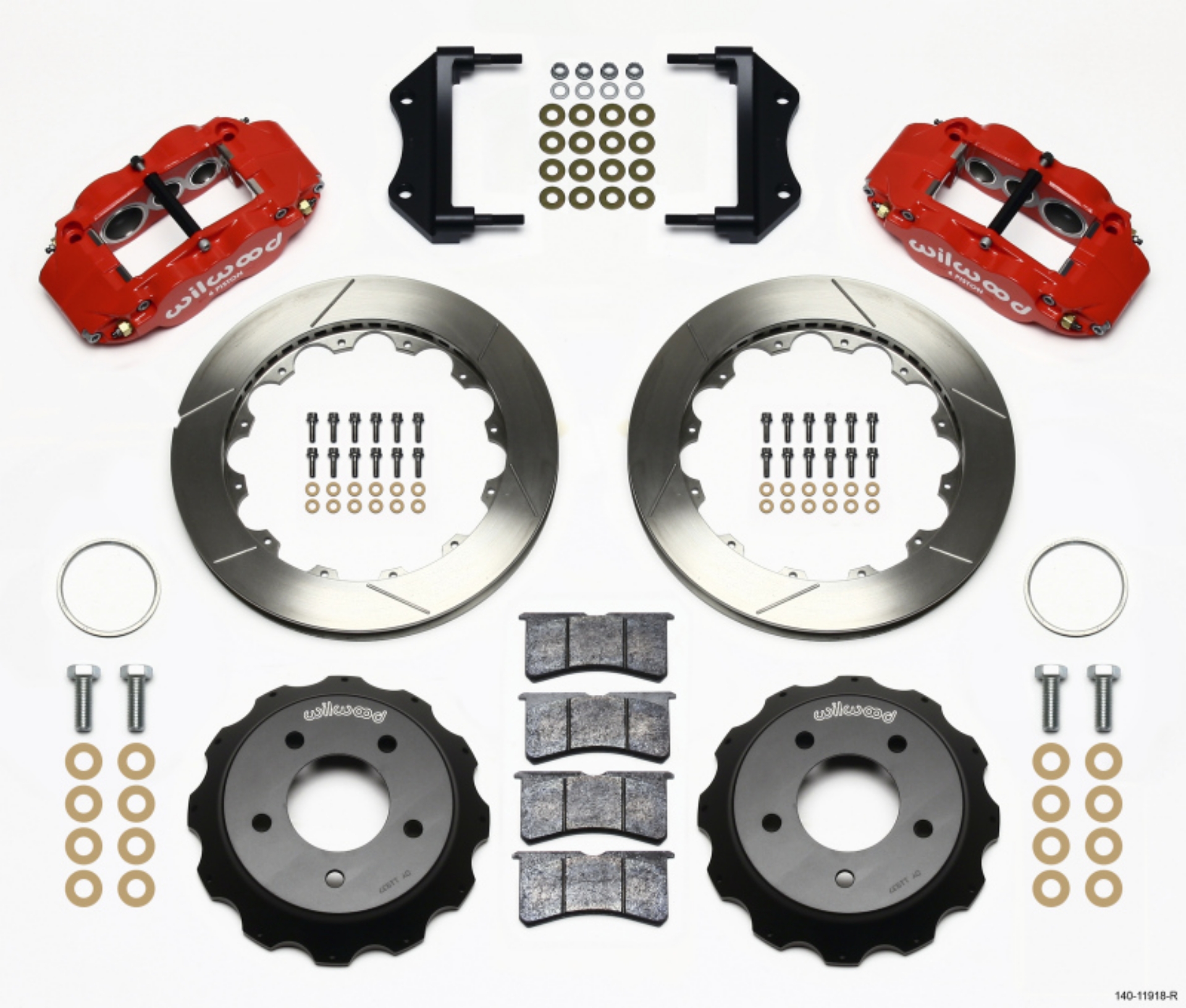 Picture of Wilwood Narrow Superlite 6R Front Hat Kit 12-88in Red 84-87 Corvette C4