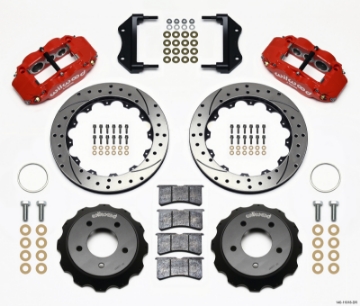 Picture of Wilwood Narrow Superlite 6R Front Hat Kit 12-88in Drilled Red 84-87 Corvette C4