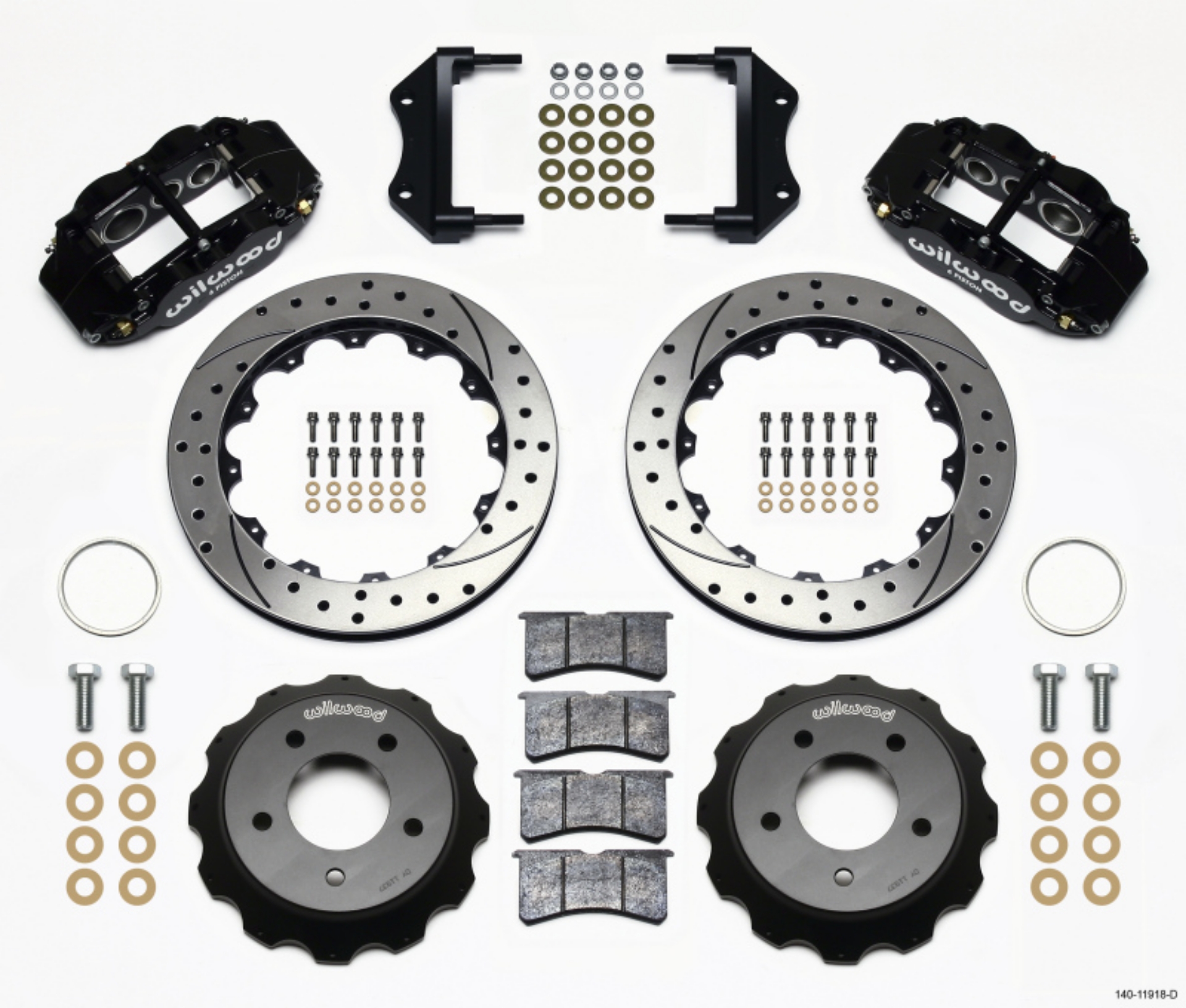 Picture of Wilwood Narrow Superlite 6R Front Hat Kit 12-88in Drilled 84-87 Corvette C4