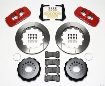Picture of Wilwood AERO4 Rear Kit 14-25in Red 2006-10 Magnum-Challenger-Charger-300C