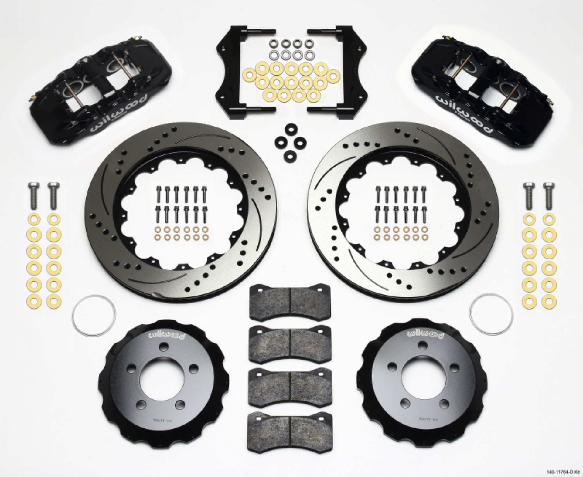 Picture of Wilwood AERO6 Front Hat Kit 14-25 Drilled 2006-10 Magnum-Challenger-Charger-300C