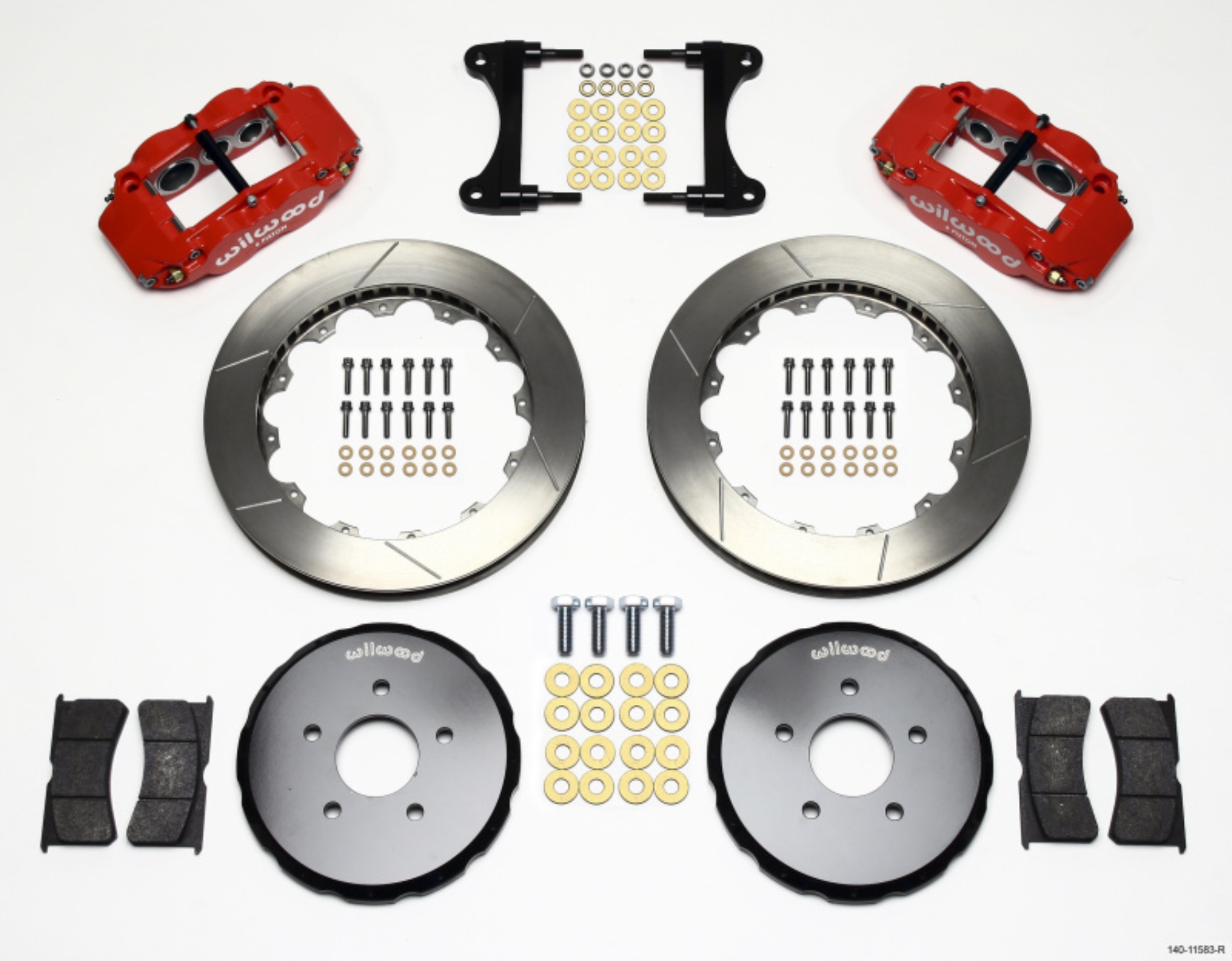 Picture of Wilwood Narrow Superlite 6R Front Hat Kit 13-06in Red Nissan 370Z-Fiti G37