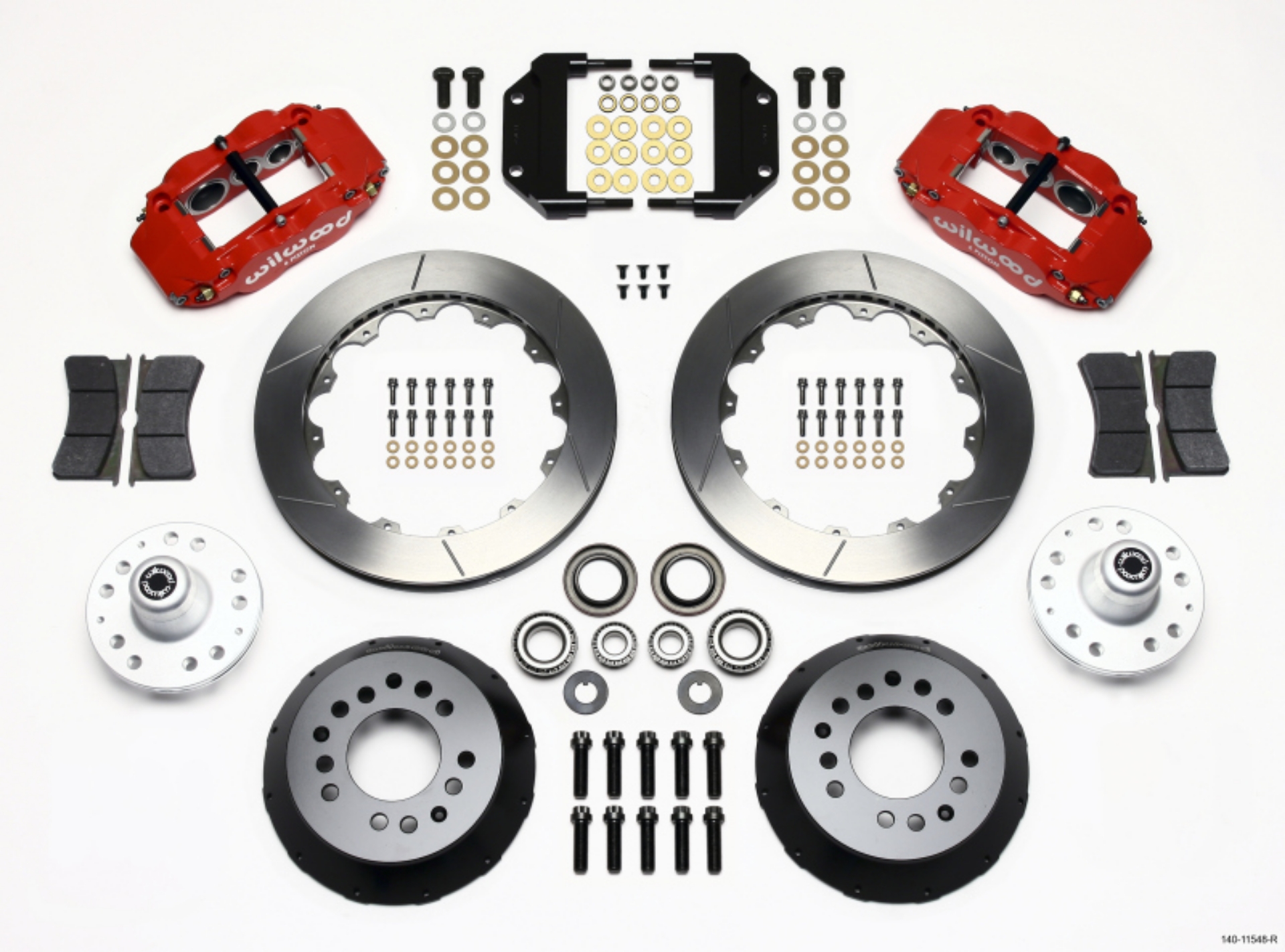 Picture of Wilwood Narrow Superlite 6R Front Hub Kit 12-88in Red Magnum Force Drop Spindle